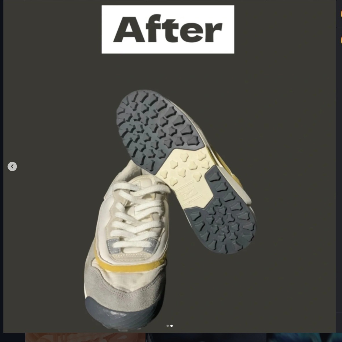 Sepatu setelah dicuci