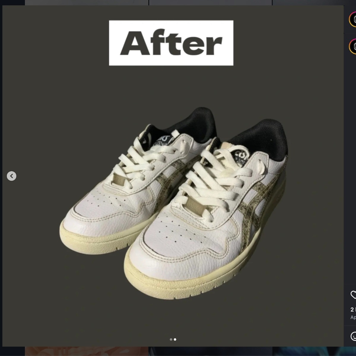 Sepatu setelah dicuci