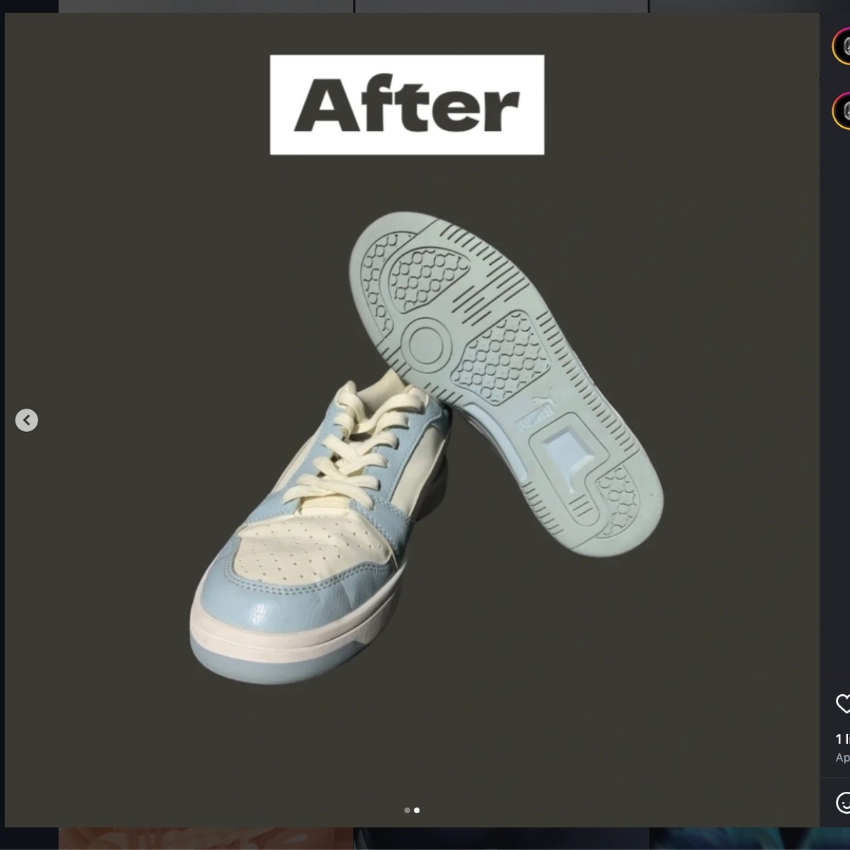 Sepatu setelah dicuci