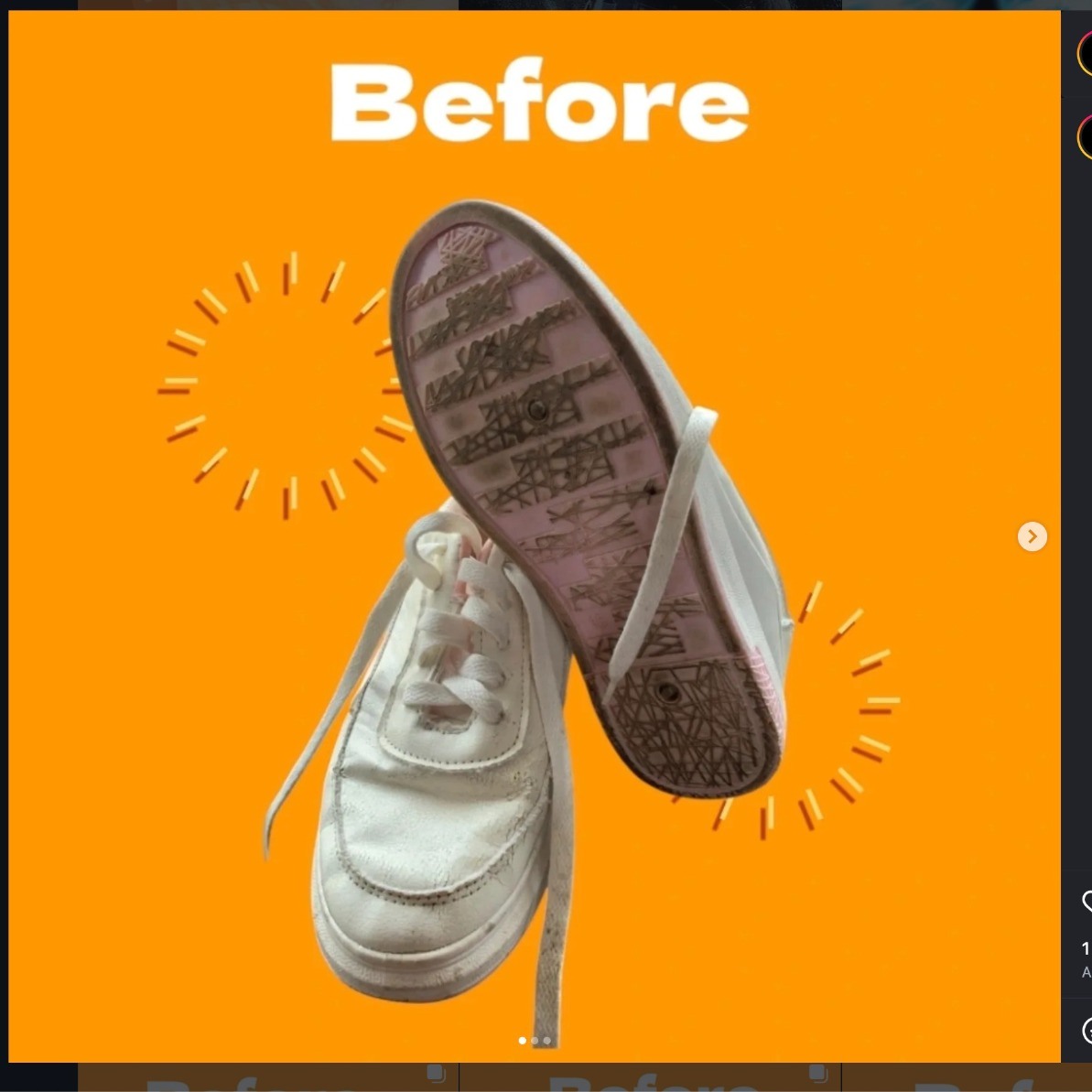 Sepatu putih sebelum dicuci